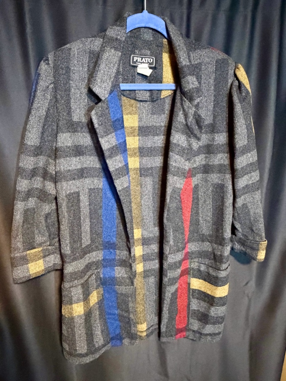 Women's PRATO Grey Plaid wool-blend Blazer